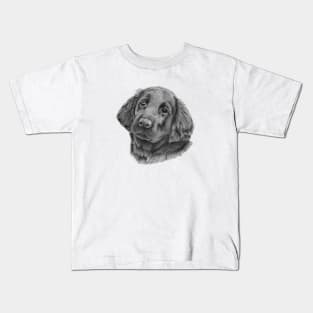 Flatcoated retriever puppy Kids T-Shirt